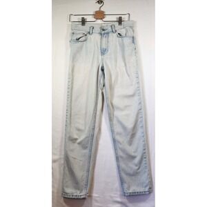 Aus Assembly Label Womens High Waist Tapered Leg Jeans Light Acid Wash Size 8